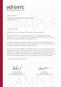Certificate in Sustainable Tourism