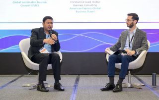 From left, Vibhav Singh (Amex GBT) and Roi Ariel (GSTC). Photo Credit: ITB Asia